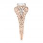 14k Rose Gold 14k Rose Gold Vintage-inspired Diamond Engagement Ring - Side View -  103060 - Thumbnail