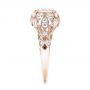 14k Rose Gold 14k Rose Gold Vintage-inspired Diamond Engagement Ring - Side View -  103062 - Thumbnail
