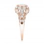 14k Rose Gold 14k Rose Gold Vintage-inspired Diamond Engagement Ring - Side View -  103062 - Thumbnail