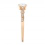 18k Rose Gold Vintage-inspired Diamond Engagement Ring - Side View -  103298 - Thumbnail