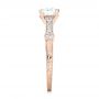 18k Rose Gold 18k Rose Gold Vintage-inspired Diamond Engagement Ring - Side View -  103433 - Thumbnail