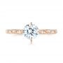 14k Rose Gold 14k Rose Gold Vintage-inspired Diamond Engagement Ring - Top View -  103294 - Thumbnail