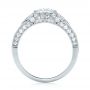 18k White Gold Vintage-inspired Diamond Engagement Ring - Front View -  103046 - Thumbnail