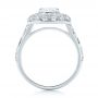 18k White Gold Vintage-inspired Diamond Engagement Ring - Front View -  103047 - Thumbnail