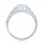 18k White Gold Vintage-inspired Diamond Engagement Ring - Front View -  103049 - Thumbnail