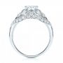 18k White Gold Vintage-inspired Diamond Engagement Ring - Front View -  103059 - Thumbnail