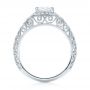 18k White Gold Vintage-inspired Diamond Engagement Ring - Front View -  103060 - Thumbnail