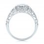 18k White Gold Vintage-inspired Diamond Engagement Ring - Front View -  103062 - Thumbnail