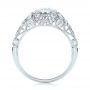 18k White Gold Vintage-inspired Diamond Engagement Ring - Front View -  103062 - Thumbnail
