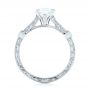 14k White Gold Vintage-inspired Diamond Engagement Ring - Front View -  103433 - Thumbnail