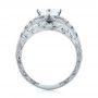 14k White Gold Vintage-inspired Diamond Engagement Ring - Front View -  103511 - Thumbnail