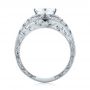 14k White Gold Vintage-inspired Diamond Engagement Ring - Front View -  103511 - Thumbnail