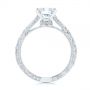  Platinum Platinum Vintage-inspired Diamond Engagement Ring - Front View -  105367 - Thumbnail