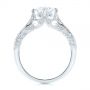 18k White Gold 18k White Gold Vintage-inspired Diamond Engagement Ring - Front View -  105793 - Thumbnail