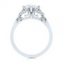 18k White Gold 18k White Gold Vintage-inspired Diamond Engagement Ring - Front View -  105801 - Thumbnail