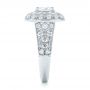 18k White Gold Vintage-inspired Diamond Engagement Ring - Side View -  103047 - Thumbnail