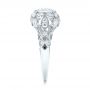 14k White Gold 14k White Gold Vintage-inspired Diamond Engagement Ring - Side View -  103062 - Thumbnail