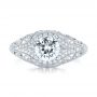 18k White Gold Vintage-inspired Diamond Engagement Ring - Top View -  103060 - Thumbnail