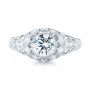 18k White Gold Vintage-inspired Diamond Engagement Ring - Top View -  103062 - Thumbnail