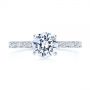  Platinum Platinum Vintage-inspired Diamond Engagement Ring - Top View -  105367 - Thumbnail