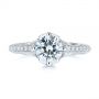 18k White Gold 18k White Gold Vintage-inspired Diamond Engagement Ring - Top View -  105793 - Thumbnail