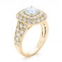 18k Yellow Gold 18k Yellow Gold Vintage-inspired Diamond Engagement Ring - Three-Quarter View -  103047 - Thumbnail