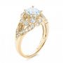 14k Yellow Gold 14k Yellow Gold Vintage-inspired Diamond Engagement Ring - Three-Quarter View -  103059 - Thumbnail