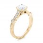 14k Yellow Gold 14k Yellow Gold Vintage-inspired Diamond Engagement Ring - Three-Quarter View -  103433 - Thumbnail