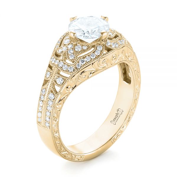 Vintage-Inspired Diamond Engagement Ring