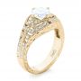 18k Yellow Gold 18k Yellow Gold Vintage-inspired Diamond Engagement Ring - Three-Quarter View -  103511 - Thumbnail