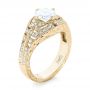 14k Yellow Gold 14k Yellow Gold Vintage-inspired Diamond Engagement Ring - Three-Quarter View -  103511 - Thumbnail