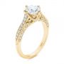 14k Yellow Gold 14k Yellow Gold Vintage-inspired Diamond Engagement Ring - Three-Quarter View -  105793 - Thumbnail