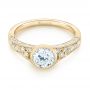 14k Yellow Gold 14k Yellow Gold Vintage-inspired Diamond Engagement Ring - Flat View -  103049 - Thumbnail