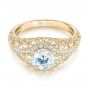18k Yellow Gold 18k Yellow Gold Vintage-inspired Diamond Engagement Ring - Flat View -  103060 - Thumbnail