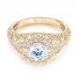 14k Yellow Gold 14k Yellow Gold Vintage-inspired Diamond Engagement Ring - Flat View -  103060 - Thumbnail