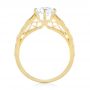 18k Yellow Gold Vintage-inspired Diamond Engagement Ring - Front View -  103294 - Thumbnail