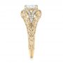 14k Yellow Gold 14k Yellow Gold Vintage-inspired Diamond Engagement Ring - Side View -  103060 - Thumbnail