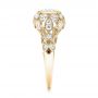 14k Yellow Gold 14k Yellow Gold Vintage-inspired Diamond Engagement Ring - Side View -  103062 - Thumbnail