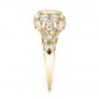 18k Yellow Gold 18k Yellow Gold Vintage-inspired Diamond Engagement Ring - Side View -  103062 - Thumbnail