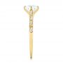 18k Yellow Gold Vintage-inspired Diamond Engagement Ring - Side View -  103294 - Thumbnail