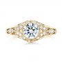 14k Yellow Gold 14k Yellow Gold Vintage-inspired Diamond Engagement Ring - Top View -  103046 - Thumbnail