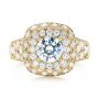 14k Yellow Gold 14k Yellow Gold Vintage-inspired Diamond Engagement Ring - Top View -  103047 - Thumbnail