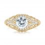 14k Yellow Gold 14k Yellow Gold Vintage-inspired Diamond Engagement Ring - Top View -  103060 - Thumbnail