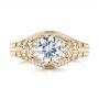 14k Yellow Gold 14k Yellow Gold Vintage-inspired Diamond Engagement Ring - Top View -  103511 - Thumbnail