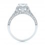 18k White Gold Vintage-inspired Diamond Halo Engagement Ring - Front View -  103058 - Thumbnail