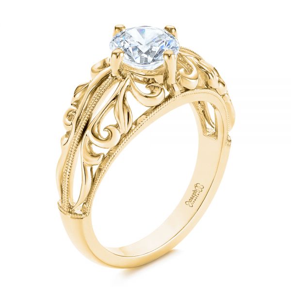 Vintage-inspired Filigree Diamond Engagement Ring - Image