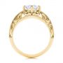 18k Yellow Gold 18k Yellow Gold Vintage-inspired Filigree Diamond Engagement Ring - Front View -  105375 - Thumbnail
