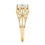 14k Yellow Gold 14k Yellow Gold Vintage-inspired Filigree Diamond Engagement Ring - Side View -  105375 - Thumbnail