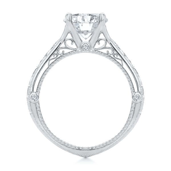  Platinum Platinum Viral Vintage-inspired Engagement Ring - Front View -  104813 - Thumbnail