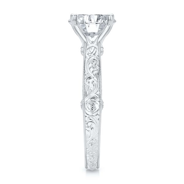  Platinum Platinum Viral Vintage-inspired Engagement Ring - Side View -  104813 - Thumbnail